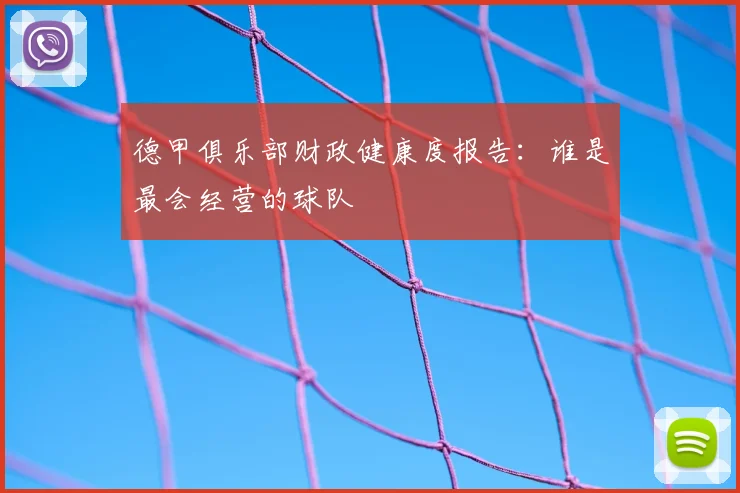德甲俱乐部财政健康度报告：谁是最会经营的球队